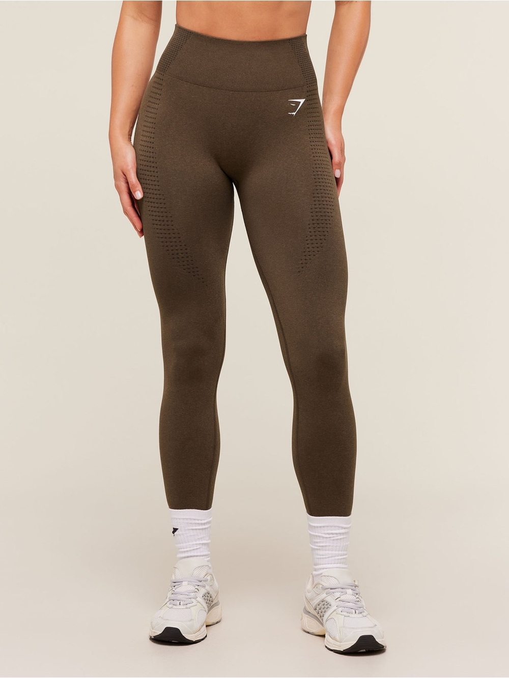 Gymshark brown vital sculpt seamless legging size L